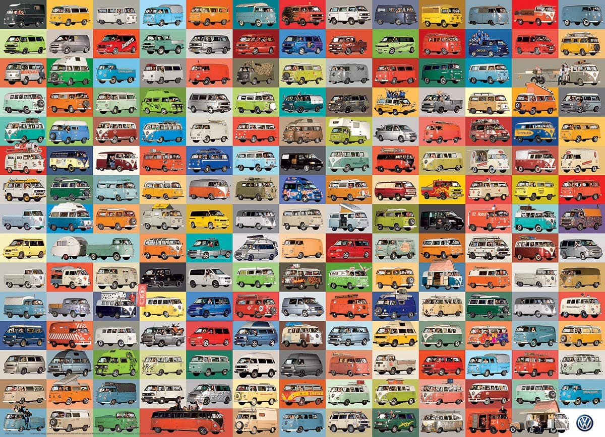 Volkswagon Groovy Bus – 1000 Piece Jigsaw Puzzle (Eurographics)