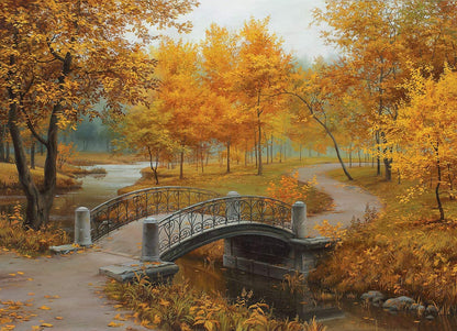 Eurographics - Autumn in an Old Park by Eugene Lushpi - 1000 Piece Jigsaw Puzzle