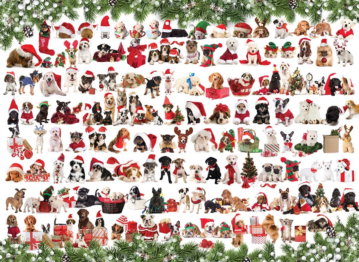 Holiday Dogs – 1000 Piece Jigsaw Puzzle (Eurographics)