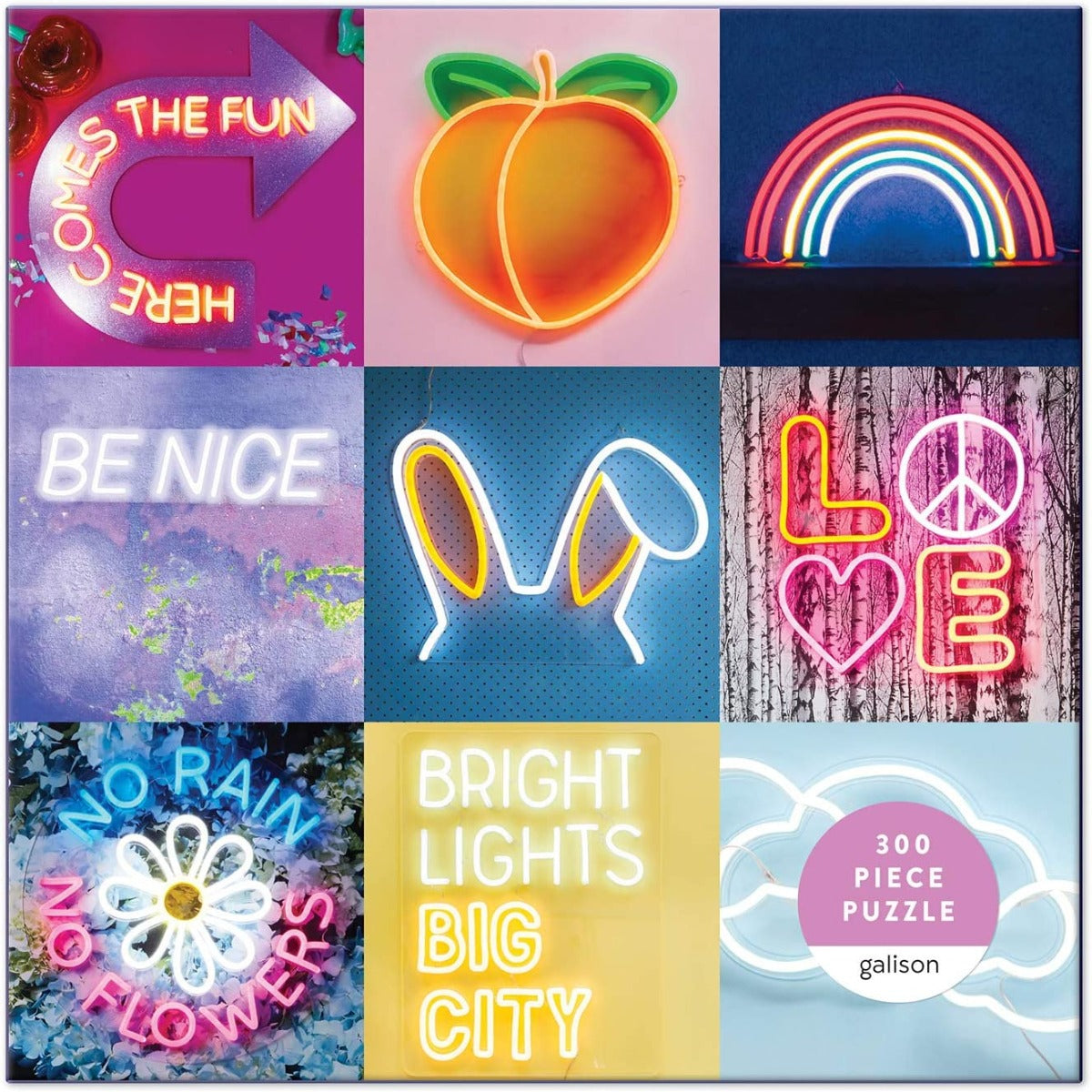 Electric Confetti Neon – 300 Piece Jigsaw Puzzle (Galison)
