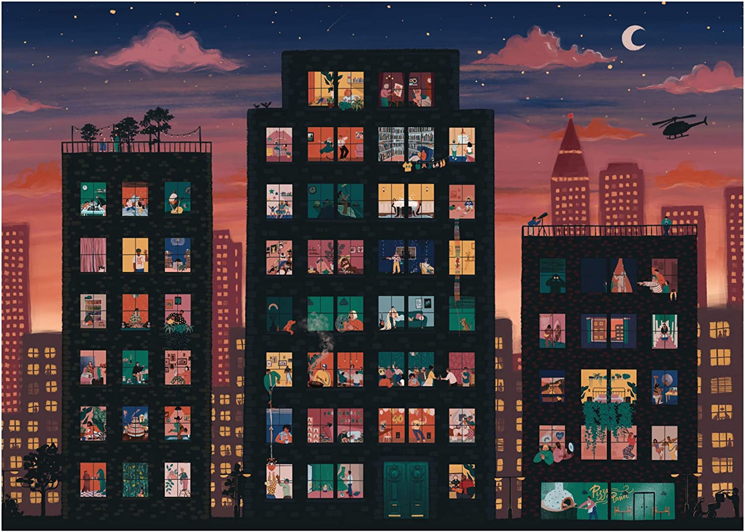 Life In Lockdown – 1000 Piece Jigsaw Puzzle (Falcon Contemporary)