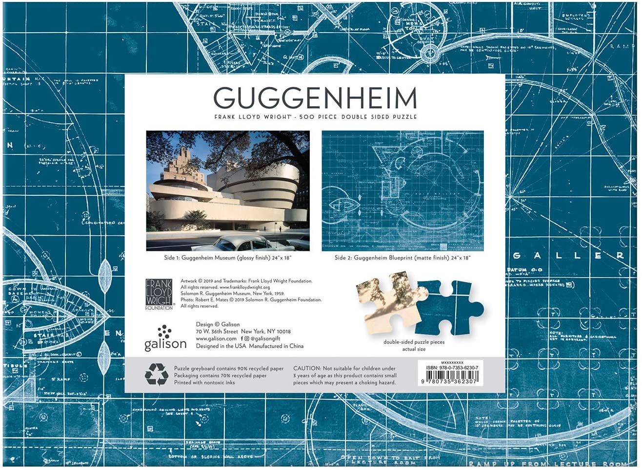 Frank Lloyd Wright Guggenheim – 500 Piece Jigsaw Puzzle (Galison)