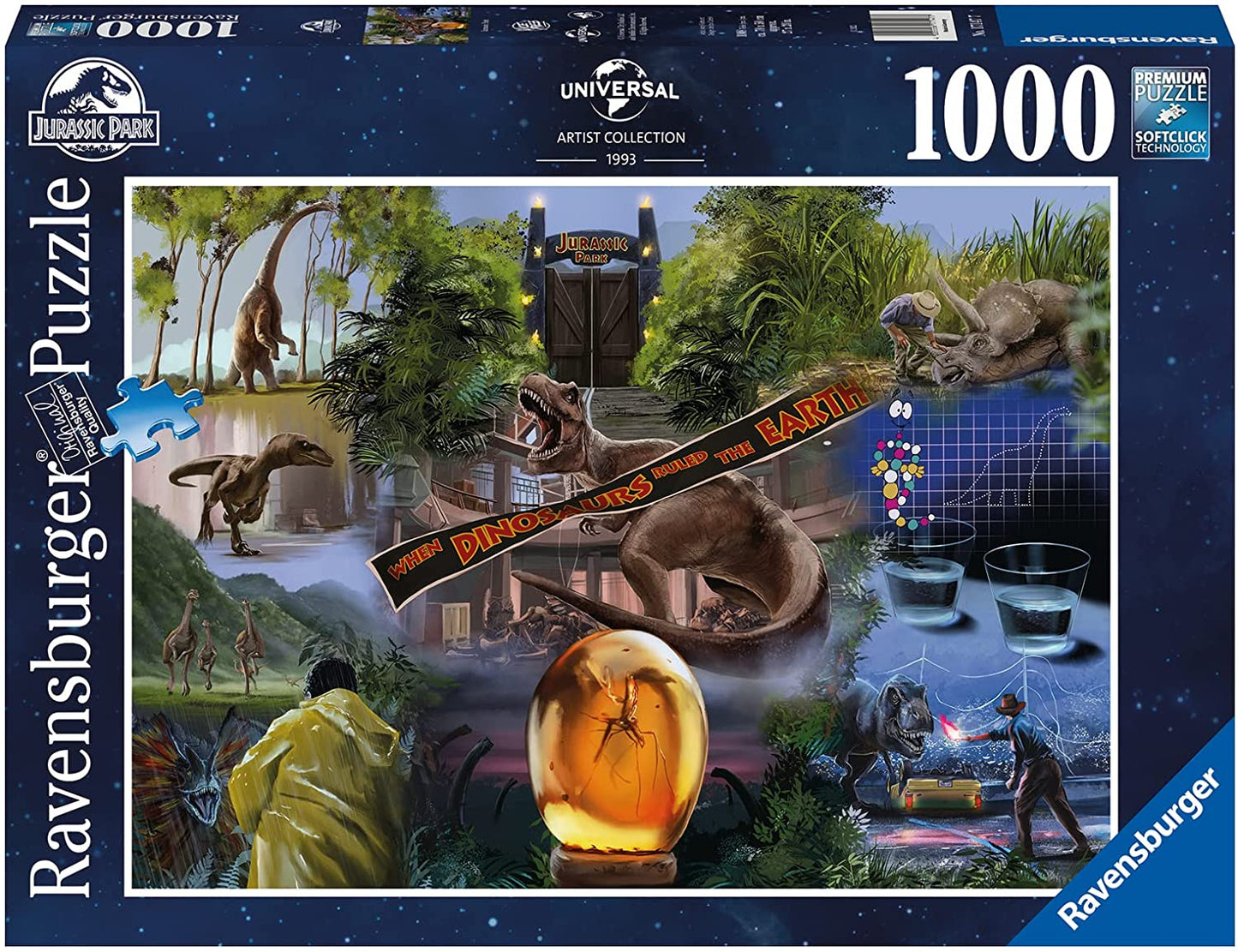Ravensburger - Jurassic Park Movie Poster - 1000 Piece Jigsaw Puzzle