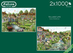 Village Life – 2 X 1000 Piece Jigsaw Puzzle (Falcon De Luxe)