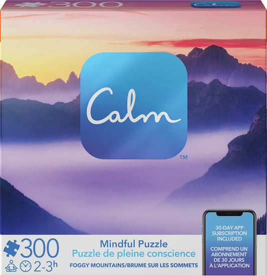 Spin Master - Calm Puzzle - Foggy Mountain - 300 Piece Jigsaw Puzzle