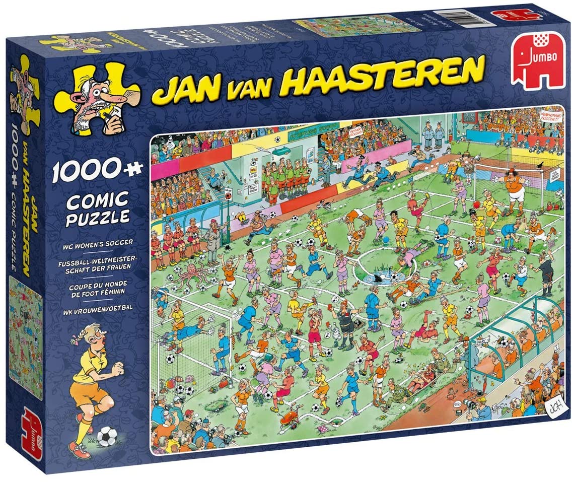 Jan Van Haasteren - WC Women's Soccer - 1000 Piece Jigsaw Puzzle