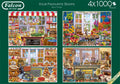 Your Favourite Shops – 4 x 1000 Piece Jigsaw Puzzles (Falcon De Luxe)