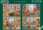 Your Favourite Shops – 4 x 1000 Piece Jigsaw Puzzles (Falcon De Luxe)