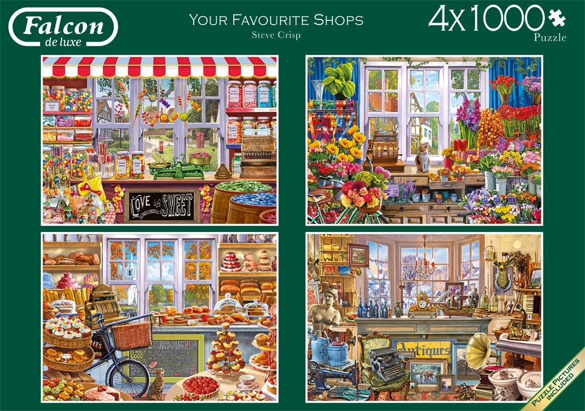 Your Favourite Shops – 4 x 1000 Piece Jigsaw Puzzles (Falcon De Luxe)