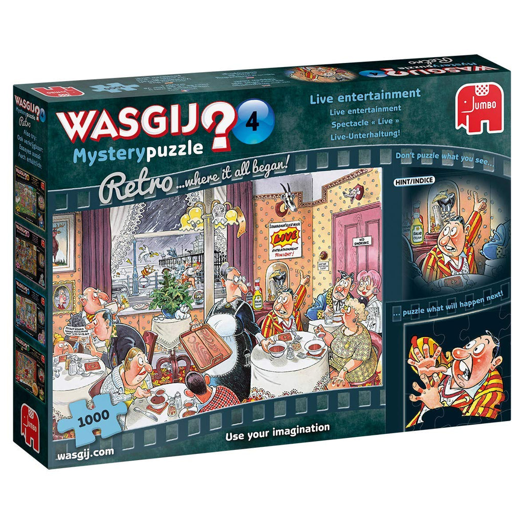 Wasgij Retro Mystery 4: Live Entertainment – 1000 Piece Jigsaw Puzzle (Wasgij)