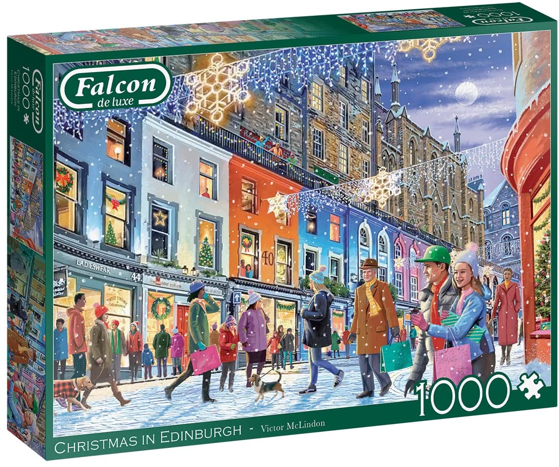 Falcon De Luxe - Christmas In Edinburgh - 1000 Piece Jigsaw Puzzle
