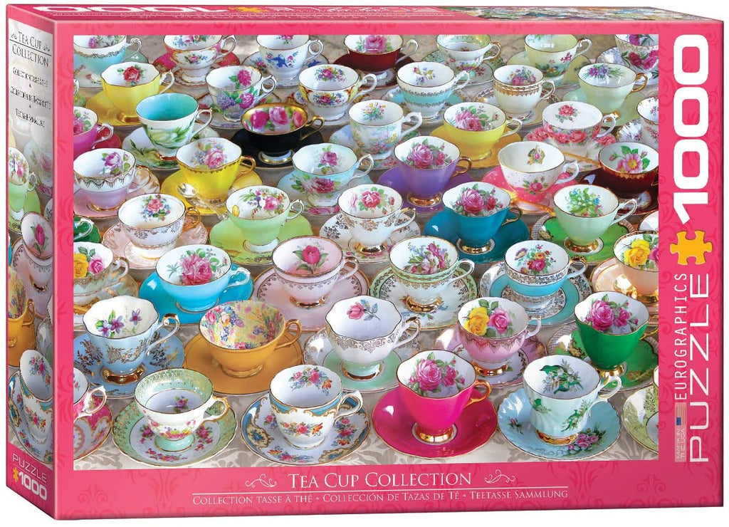 Tea Cup Collection – 1000 Piece Jigsaw Puzzle (Eurographics) - Completed Puzzle