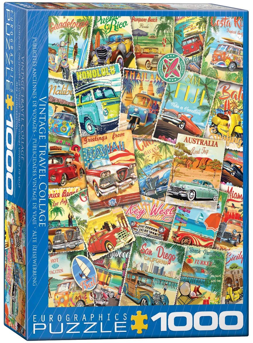 Eurographics - Vintage Travel Collage - 1000 Piece Jigsaw Puzzle