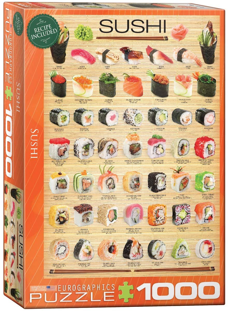 Sushi – 1000 Piece Jigsaw Puzzle (Eurographics) - Completed Puzzle