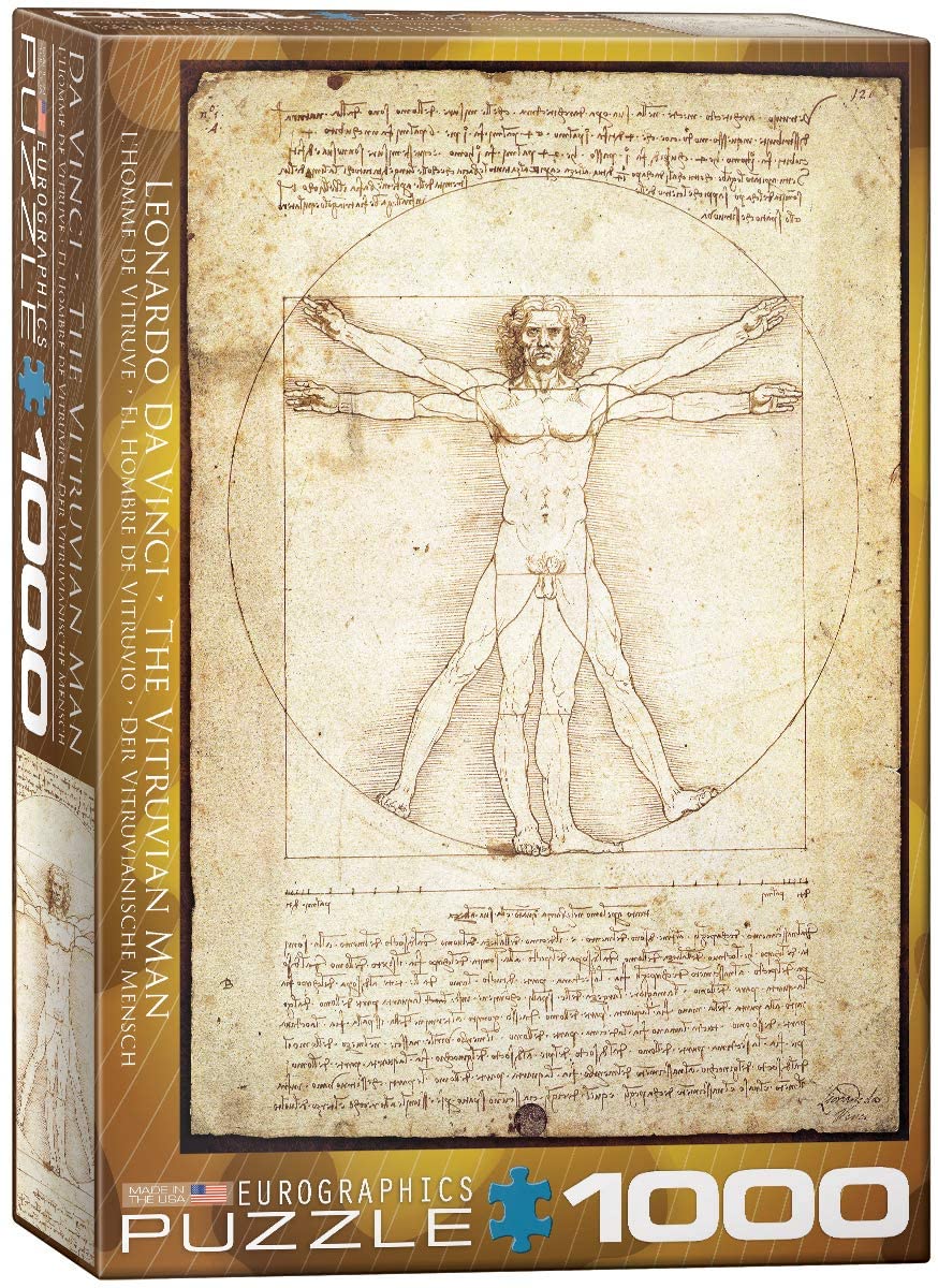Eurographics - The Vitruvian Man by Leonardo da Vinci - 1000 Piece Jigsaw Puzzles