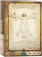 Eurographics - The Vitruvian Man by Leonardo da Vinci - 1000 Piece Jigsaw Puzzles