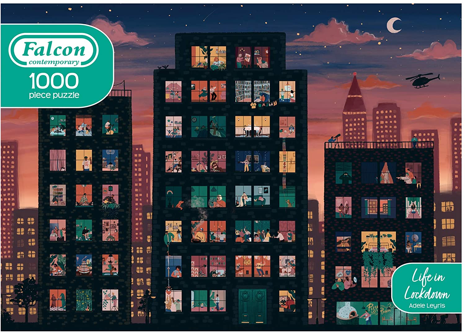 Life In Lockdown – 1000 Piece Jigsaw Puzzle (Falcon Contemporary)