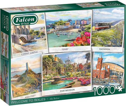 Falcon De Luxe - Welcome To Wales - 1000 Piece Jigsaw Puzzle