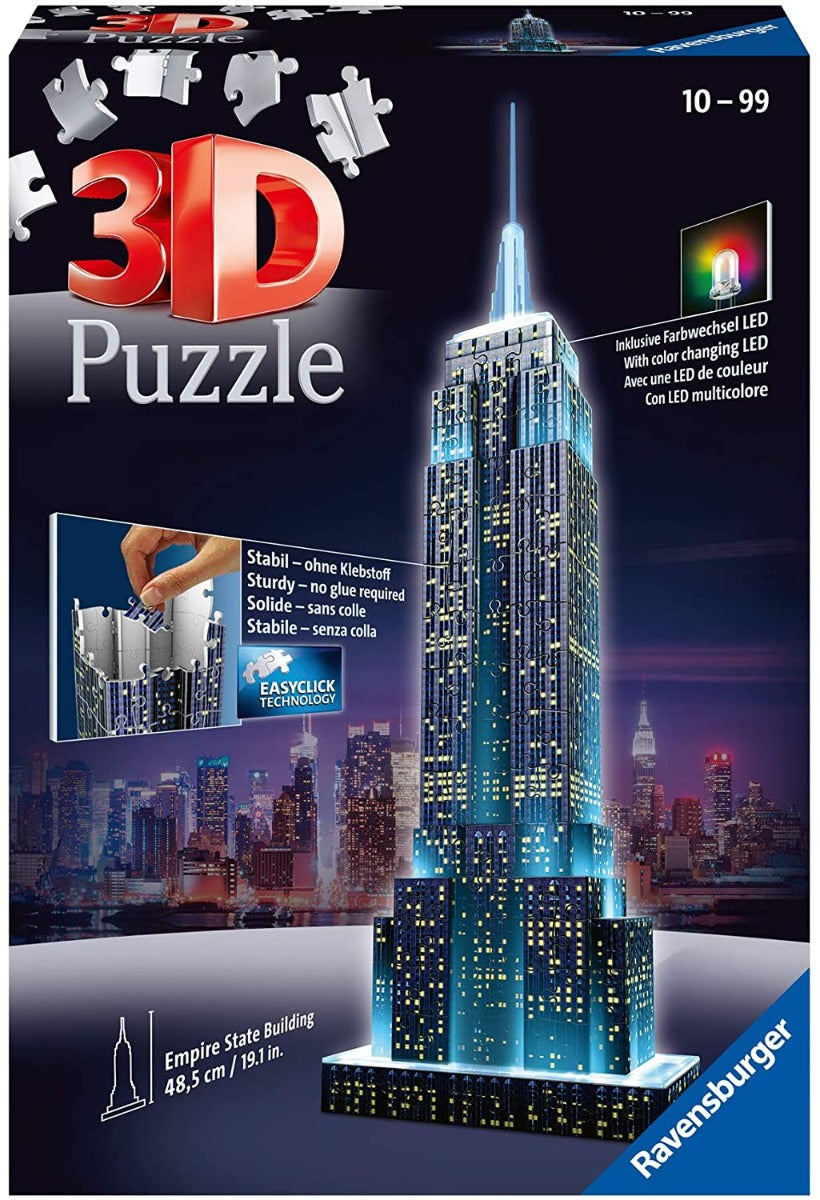 Ravensburger - Empire State Building Night Edition - 216 Piece 3d Jigsaw Puzzle