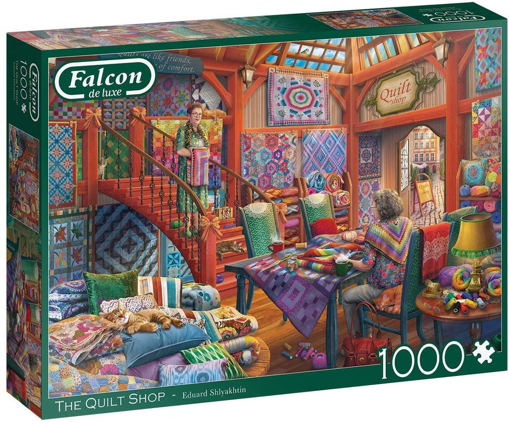 The Quilt Shop – 1000 Piece Jigsaw Puzzle (Falcon De Luxe)