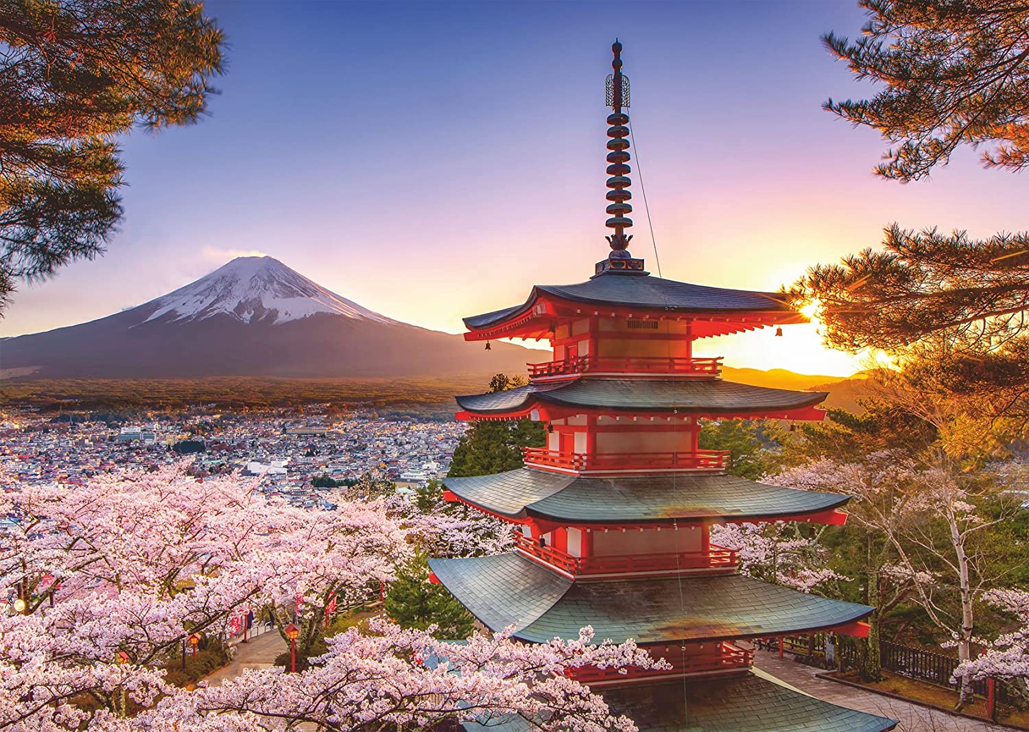Mount Fuji Cherry Blossom View – 1000 Piece Jigsaw Puzzle (Ravensburger)