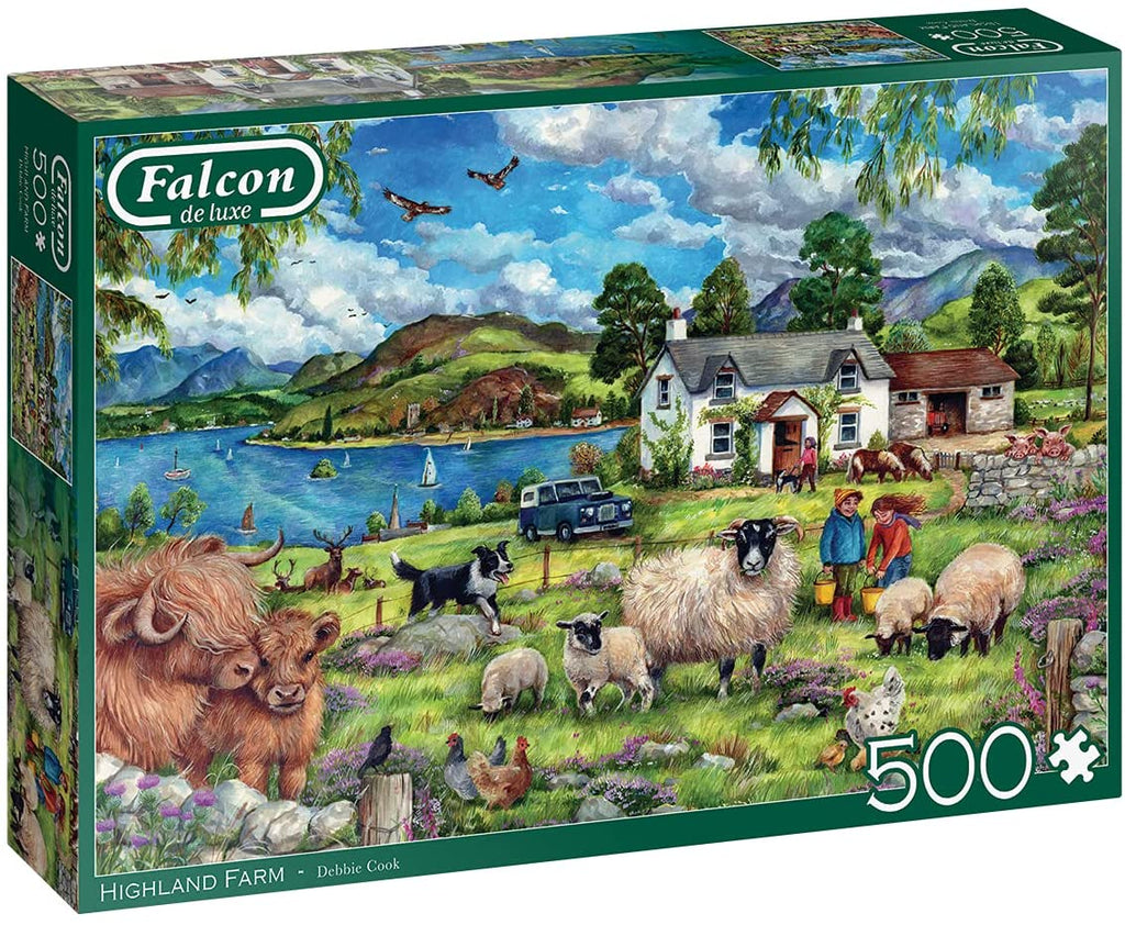 Highland Farm – 500 Piece Jigsaw Puzzle (Falcon De Luxe)