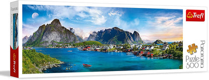 Trefl - Lofoten Archipelago, Norway - 500 Piece Panoramic Jigsaw Puzzle