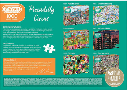 Falcon De Luxe Contemporary - Piccadilly Circus - 1000 Piece Jigsaw Puzzle