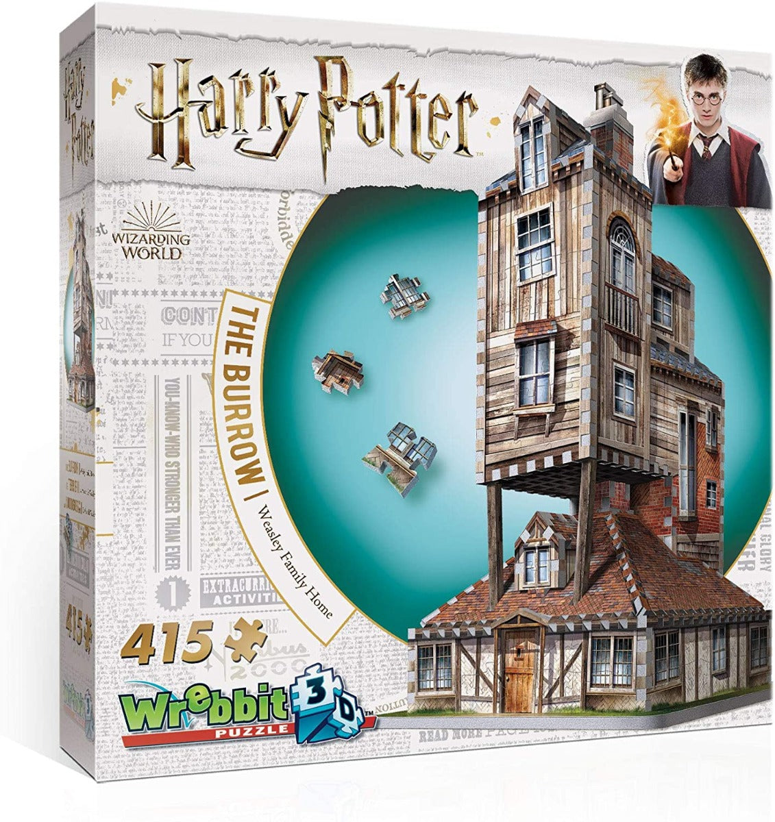The Burrow Weasley Family Home 3D Puzzle – 415 Piece Jigsaw Puzzle (Wrebbit 3D Puzzle)