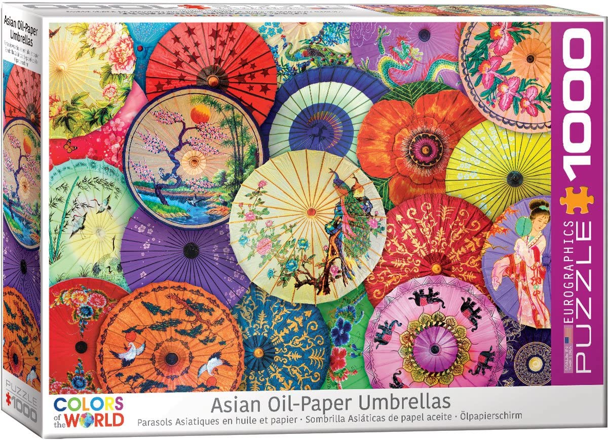 Asian Oil Paper Umbrellas – 1000 Piece Jigsaw Puzzle (Eurographics)
