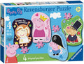 Peppa Pig Four Shaped Puzzles – 4,6,8,10 Piece Jigsaw Puzzle (Ravensburger)