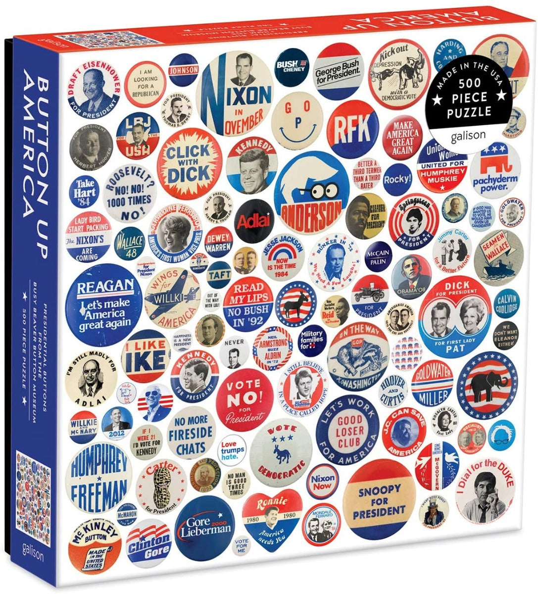 Button Up America – 500 Piece Jigsaw Puzzle (Galison)