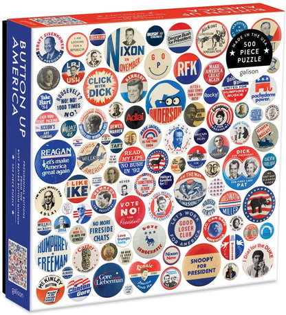 Galison - Button Up America - 500 Piece Jigsaw Puzzle