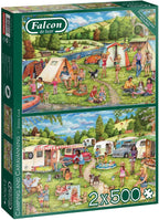 Camping & Caravanning – 2 x 500 Piece Jigsaw Puzzles (Falcon De Luxe)