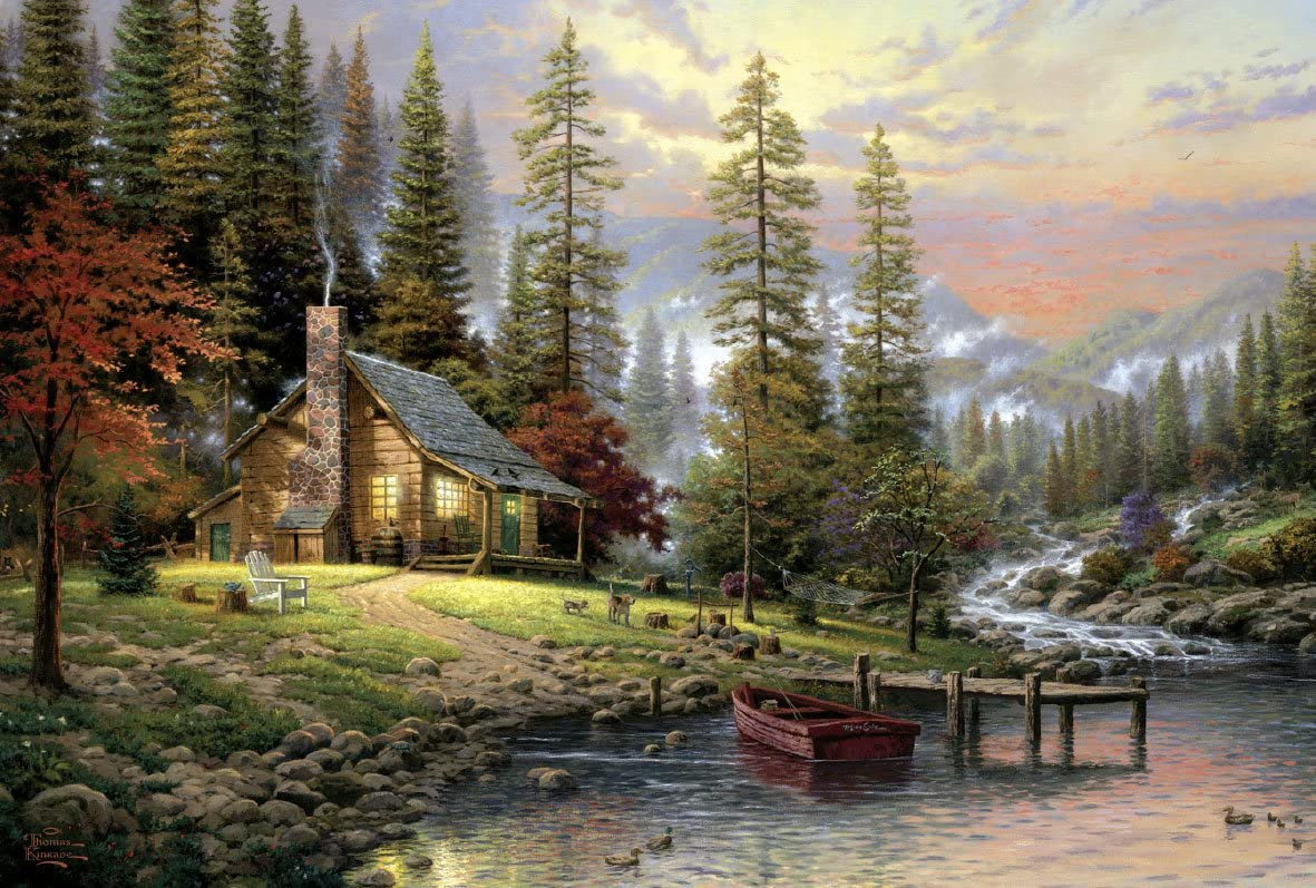 A Peaceful Retreat by Thomas Kinkade – 500 Piece Jigsaw Puzzle (Schmidt)