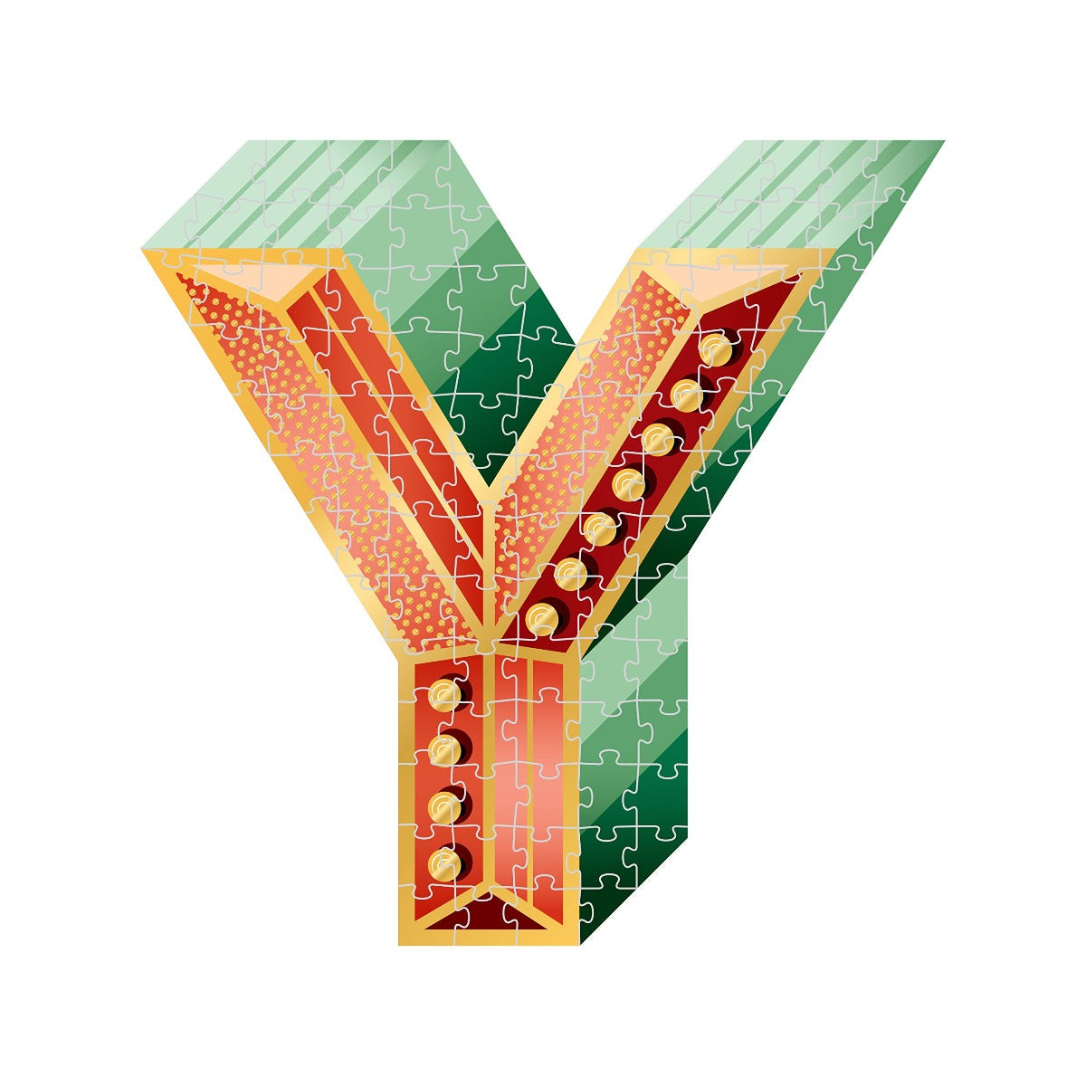 Knock Knock "Yeah" Four Letter Puzzle – 500 Piece Jigsaw Puzzle (Galison)