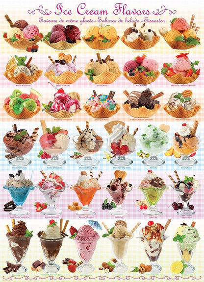 Eurographics - Ice Cream Flavours - 1000 Piece Jigsaw Puzzle