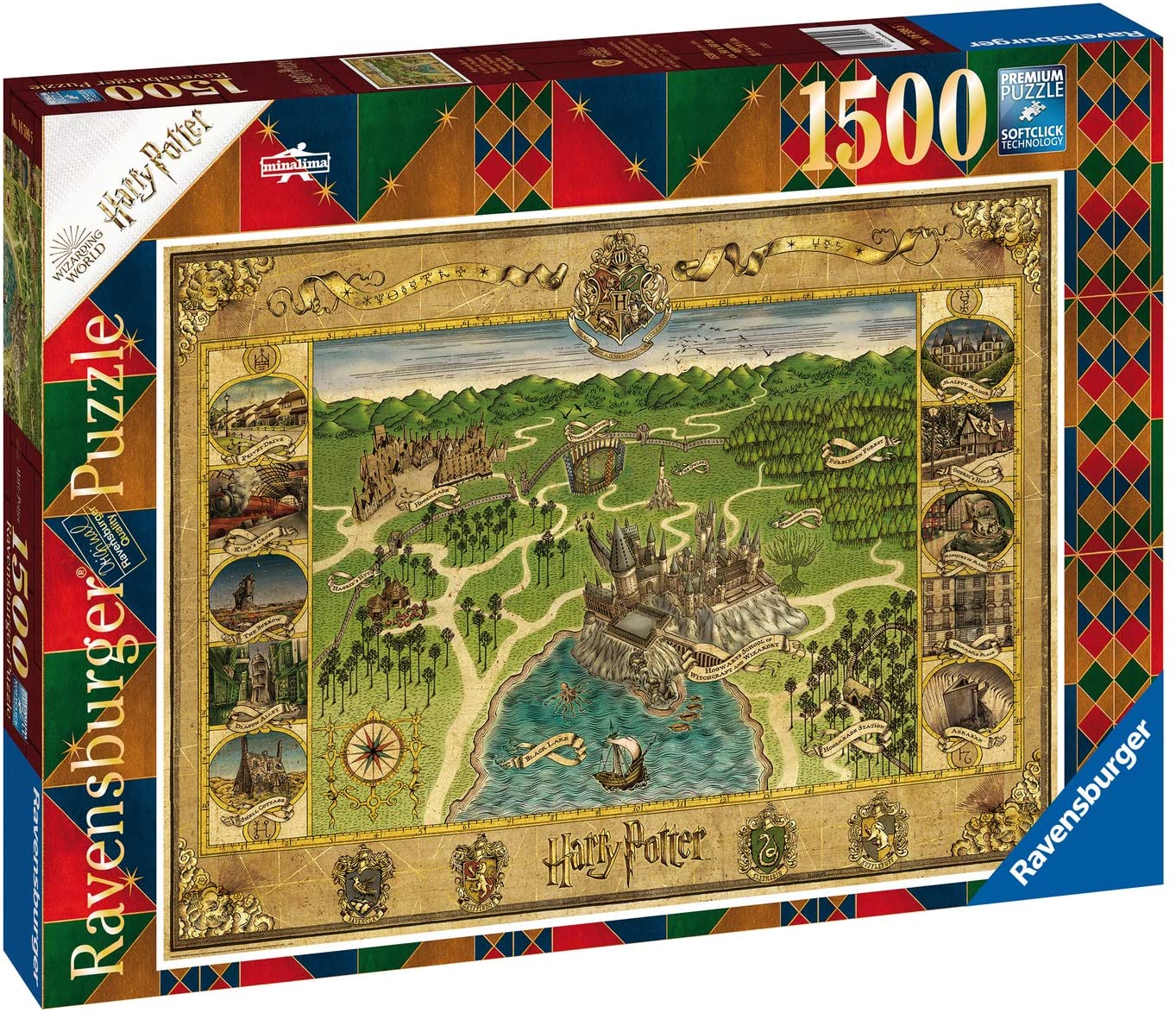 Ravensburger - Harry Potter Hogwarts Map -1500 Piece Jigsaw Puzzle