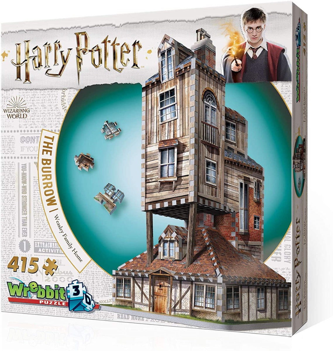 The Burrow Weasley Family Home 3D Puzzle – 415 Piece Jigsaw Puzzle (Wrebbit 3D Puzzle)