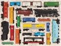 Artwork: Vintage Toy Trains – 300 Piece Jigsaw Puzzle (Galison)