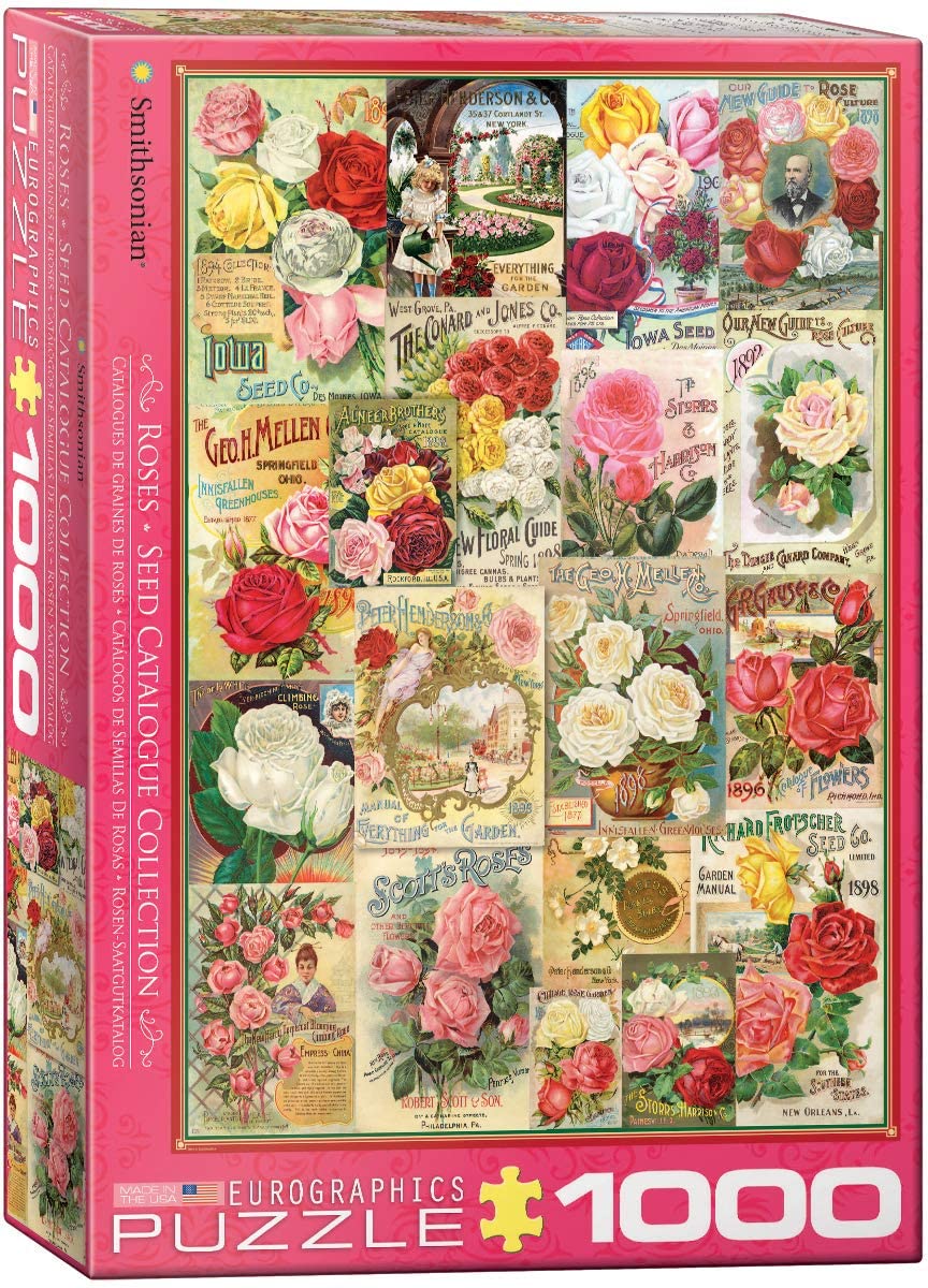 Roses Seed Catalogue Collection – 1000 Piece Jigsaw Puzzle (Eurographics)