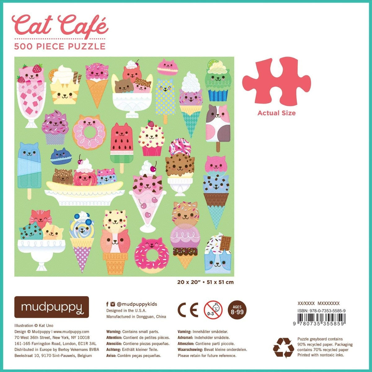 Cat Cafe – 500 Piece Jigsaw Puzzle (Galison)
