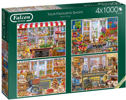 Falcon De Luxe - Your Favourite Shops - 4 x 1000 Piece Jigsaw Puzzles