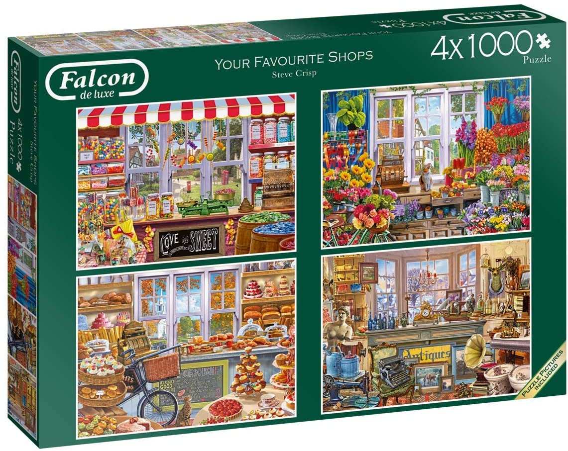 Your Favourite Shops – 4 x 1000 Piece Jigsaw Puzzles (Falcon De Luxe)