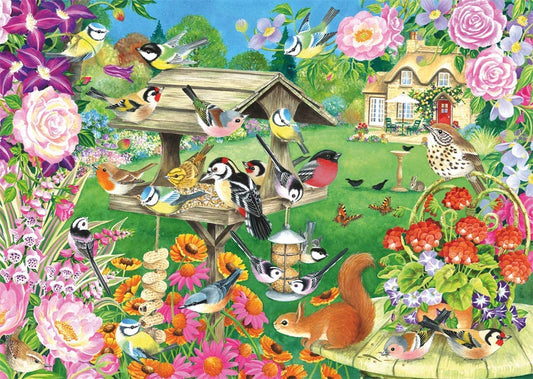 Falcon De Luxe - Summer Garden Birds - 500 Piece Jigsaw Puzzle