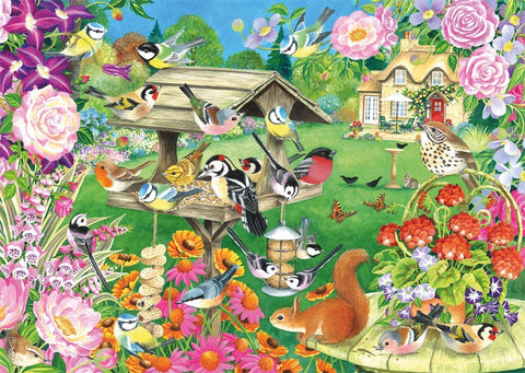 Summer Garden Birds – 500 Piece Jigsaw Puzzle (Falcon De Luxe)