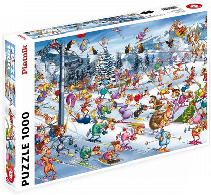 Piatnik - Christmas Skiing -  F Ruyer - 1000 Piece Jigsaw Puzzle