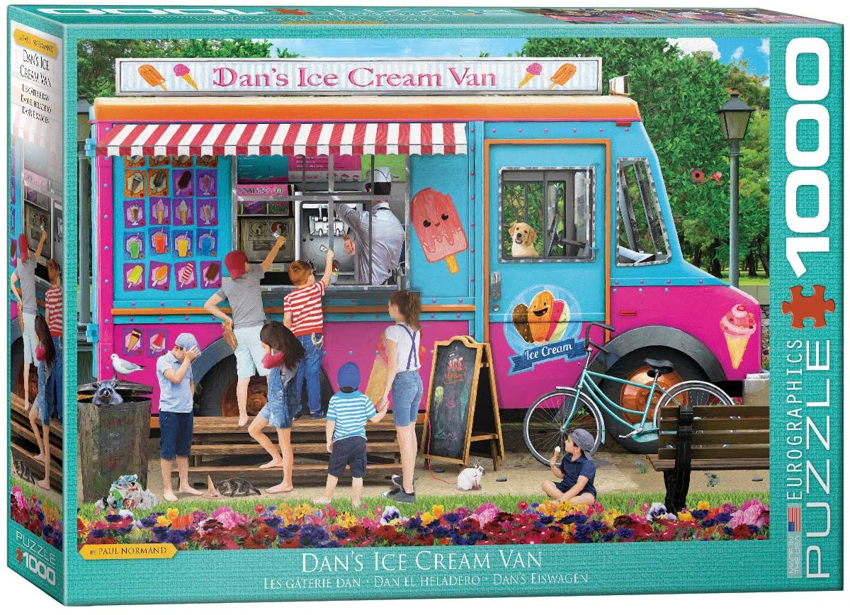 Dans Ice Cream Van – 1000 Piece Jigsaw Puzzle (Eurographics) - Completed Puzzle