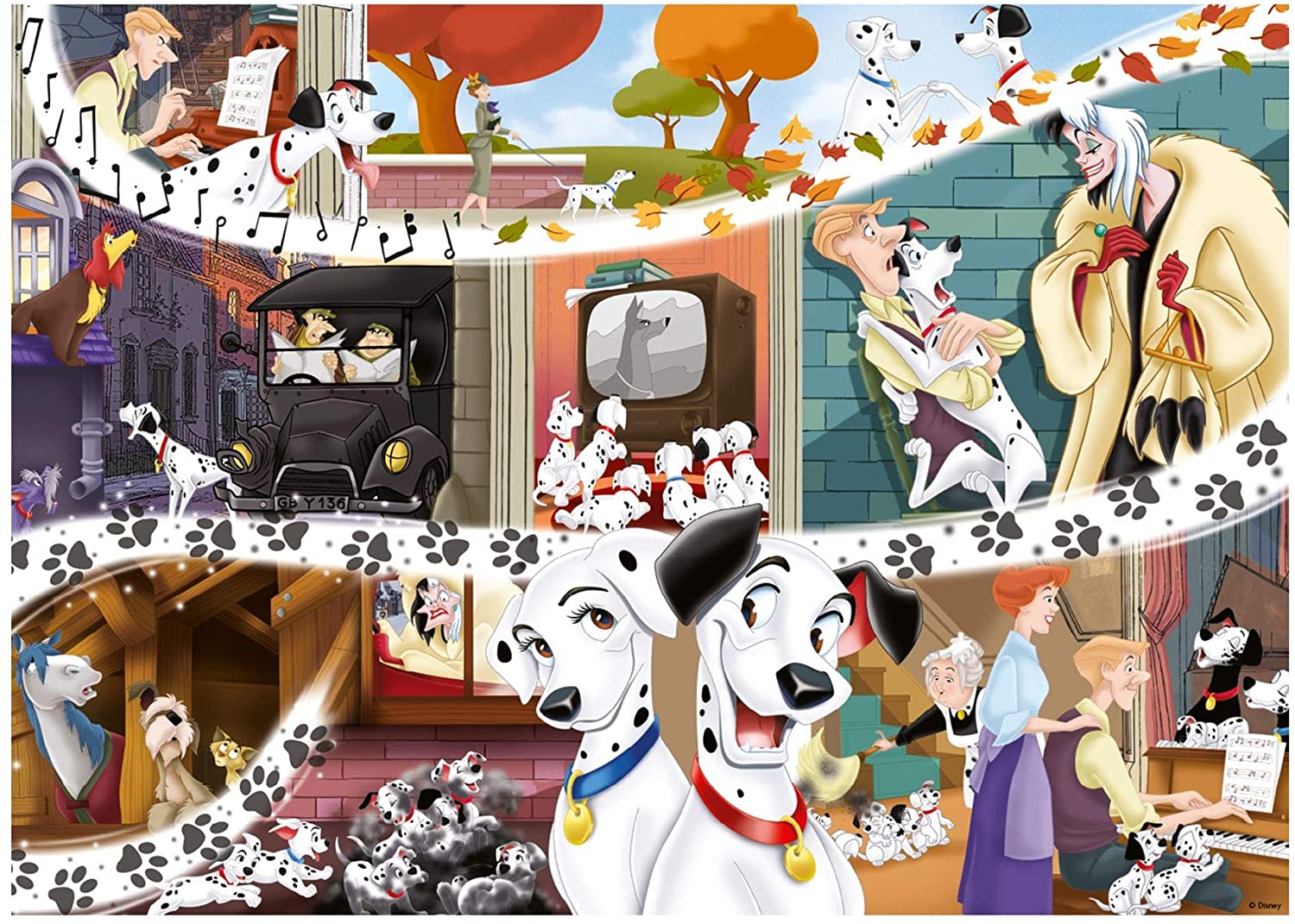 Disney 101 Dalmatians – 1000 Piece Jigsaw Puzzle (Jumbo)