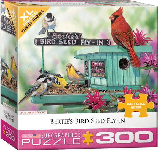 Eurographics 8300-0604 Janine Grende: Bertie's Bird Seed Fly-In 300 piece jigsaw puzzle